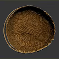 Handwoven Storage Basket For Household Use With Natural Material And Decorative Design