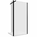 Modern Shower Sauna Design With Glass Partition And Black Frame