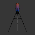Durable Commercial Equipment Two Telescopes With Tripod Stands Purple Blue Gradient Colors And Black Bases