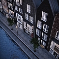 Modern Outdoor Commercial Street Modern Outdoor Street Commercial Street Building Building Dutch River Abroad 3d model