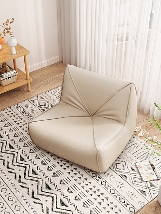 Nordic Lazy Sofa Cream Lazy Sofa Leisure Chair 3d model