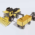 combine tractor 3d model