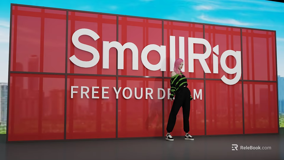 SmallRig Red Wall Photo Check in Spot With FREE YOUR DREAM 3d model 
