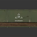 Open Green Metal Crate With Wooden Interior And Labeled Details