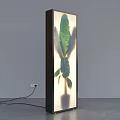Vertical Glass Public Facility With Illuminated Plant Leaves And Power Connection Design