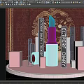 Lipstick Meichen walking word screen photo clock point photo area activity DP point 3d model