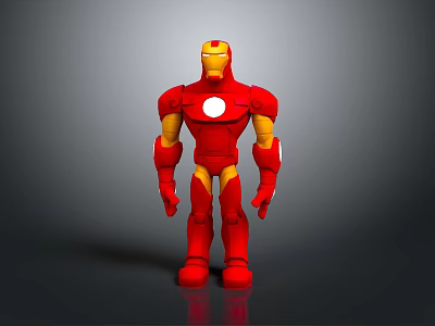 Iron Man Red And Gold Posable Action Toy Figure With Detailed Armor Design 3d model