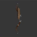 Handcrafted Traditional Wooden Bow With Metal Accents And Woven Quiver Design