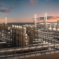 Modern Factory Oil Field Factory Building 3d model