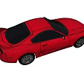Red Toyota Supra Sports Car With Sleek Design And Classic Two Door Body