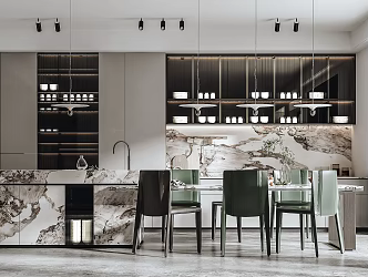 Modern Restaurant Home Restaurant 3d model