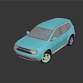 Blue SUV 3D Model With Modern Design And Glossy Reflective Surface 3d model