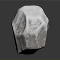 Natural Snow Covered Stone With Textured Surface For Landscape Scenery