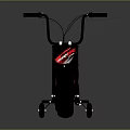 Kids Black and Red Bicycle with Training Wheels Sturdy Tires and Sporty Design
