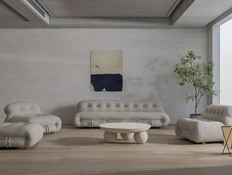 Quiet Living Room Sofa Combination Hippo Sofa 3d model