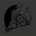 Sci-Fi Helmet Alien Helmet High Tech Helmet Game Helmet 3d model