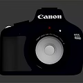 Canon Digital Camera With High Quality Lens And Modern Black Design Features 3d model