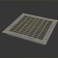 Square Metal Grid Hardware Tool for Industrial Drainage and Ventilation Use 3d model