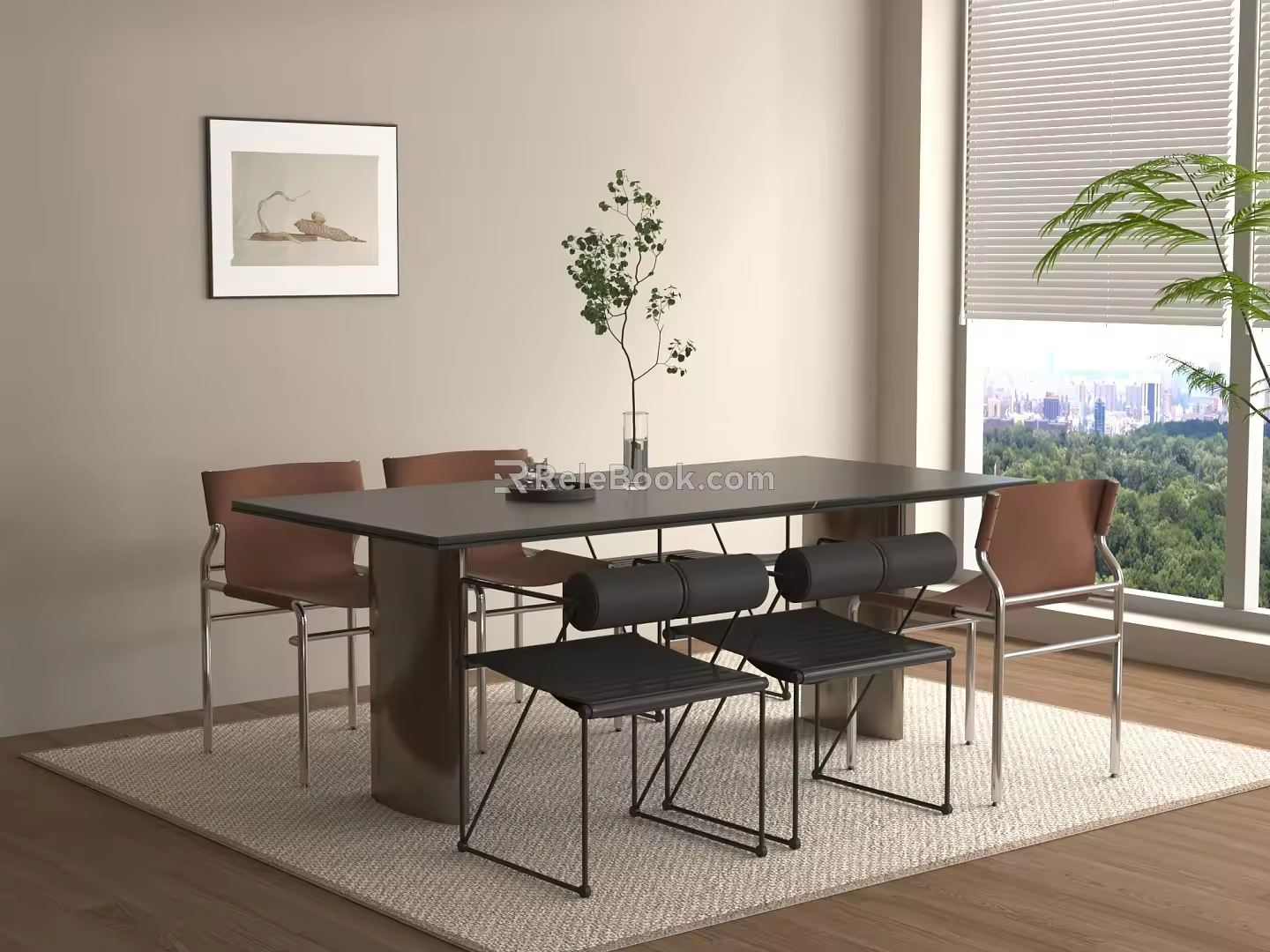 Modern Office Tables and Chairs Negotiation Tables and Chairs Conference Tables and Chairs 3d model