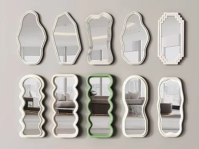 Mirror Full-body Mirror Dressing Mirror Makeup Mirror Floor Mirror Hanging Mirror Bathroom Mirror 3d model