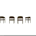 Modern Brown Leather Accent Chair With Sleek Metal Legs And Round Backrest Design