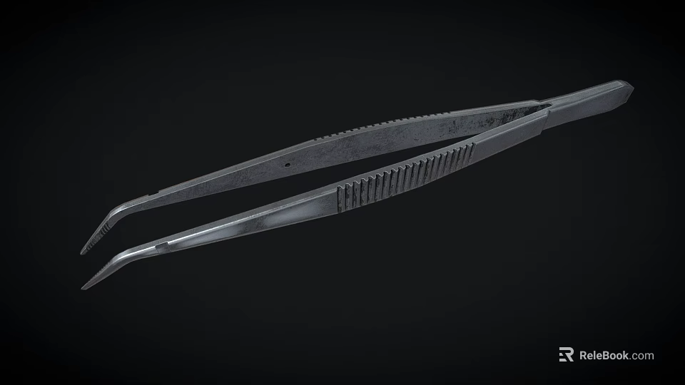 Surgical Medical Tweezers With Precision Grip And Stainless Steel Design 3d model 