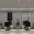 Modern Beauty Hair Salon Interior Design With Styling Chairs Mirrors And Plants