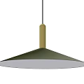 Sleek Modern Pendant Light with Black Shade and Gold Metal Detail