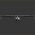 Stylish Red and White Passenger Aircraft with Modern Exterior and Wing Details