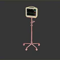 Medical Monitor on Wheeled Stand for Patient Vital Sign Monitoring in Clinical Settings