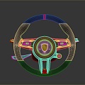 Steering wheel car steering wheel car parts game items 3d model