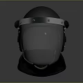 Protective Safety Helmet With Transparent Face Shield And Metal Components