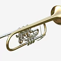 Golden Brass Trumpet Musical Instrument with Shiny Finish for Professional Music Performance