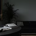 Cozy Round Table And Chair Set By Rainy Window With Green Plants Books And Lemon
