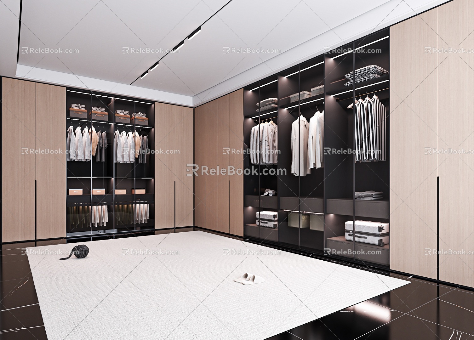 Cloakroom Log Wardrobe 3d model