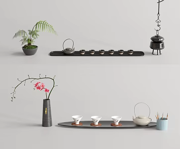 New Chinese Tea Set Teapot Tea Set 3d model