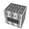 Stainless Steel Gas Stove Oven Combination with Burners and Knobs for Kitchen