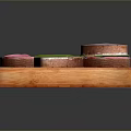 Fresh Sandwich with Sliced Bread Ham and Cucumber on Wooden Cutting Board