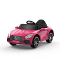 Pink Ride On Kids Electric Toy Car With Convertible Design And Black Seats