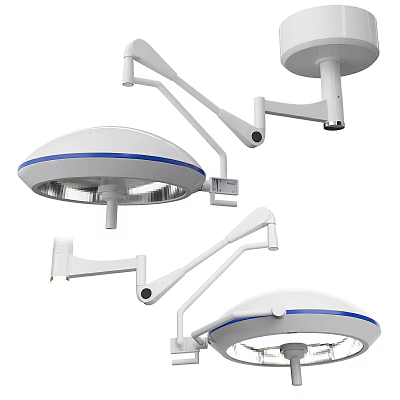Modern White Blue Stripe Adjustable Arm Dome Ornament Decoration Set For Home Decor 3d model