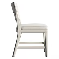 Modern Wooden Bar Stool With Brown Leather Seat Cushion And Curved Backrest Design