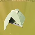 Green Outdoor Sunshade Canopy with Stable Support Frame for Garden Use