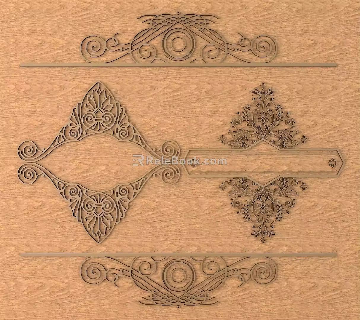 European-style Metal Carved European Pattern Hollow Carved Pattern 3d model