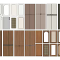 Diverse Wardrobe Doors With Various Designs Wooden Panels And Color Options