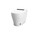 White Modern One Piece Smart Toilet With Black Control Panel And Sleek Design 3d model