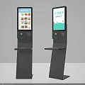 Commercial Self-service Ordering Kiosk With Digital Screen Display And Payment Interface 3d model
