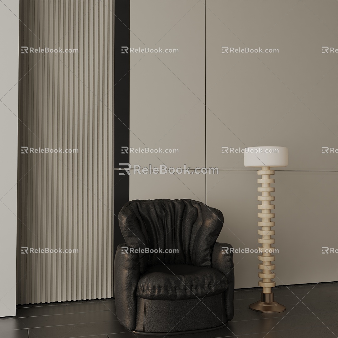 Modern floor lamp 3d model