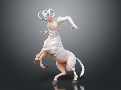 3D Mythical Creature Model Half Human Half Bull With Muscular Body And Dynamic Pose 3d model