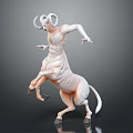3D Mythical Creature Model Half Human Half Bull With Muscular Body And Dynamic Pose