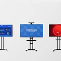 Commercial Computer Monitors With Stands And Various Screen Display Contents